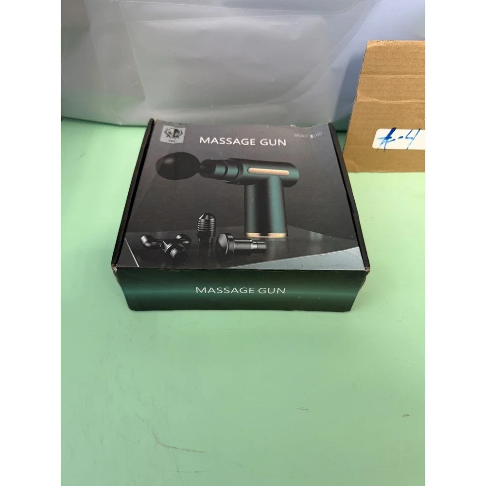 SMS Massage Gun Deep Tissue Percussion Massager w/ Attachments & Cable